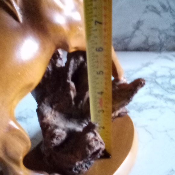 Vintage Mid- century Modern Large Hand carved Wood Rearing Horse Stallion Statue - Picture 8 of 16